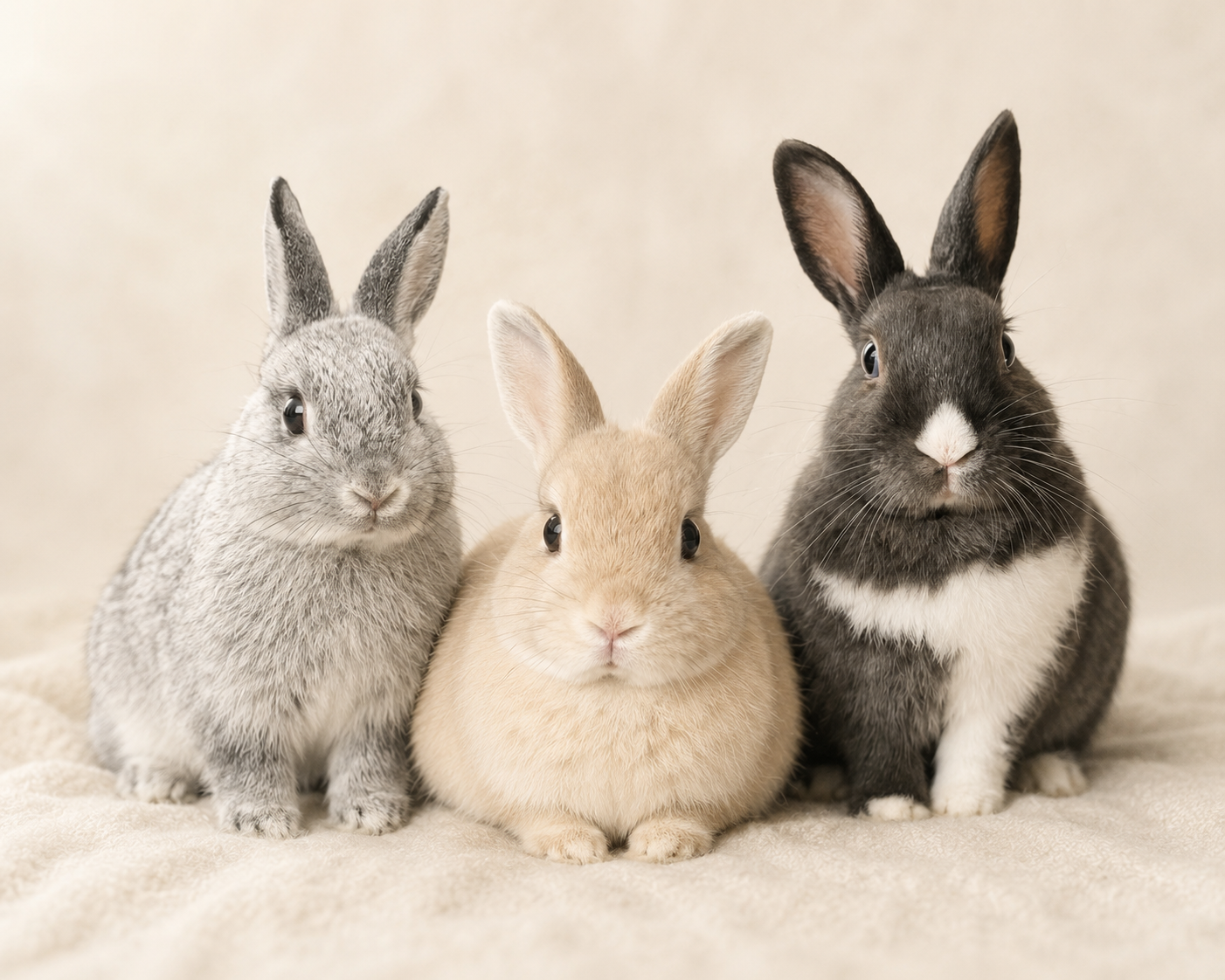 Three rabbits representing a leap forward